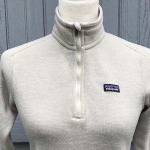 Patagonia Better sweater, 1/4 zip fleece white, SM